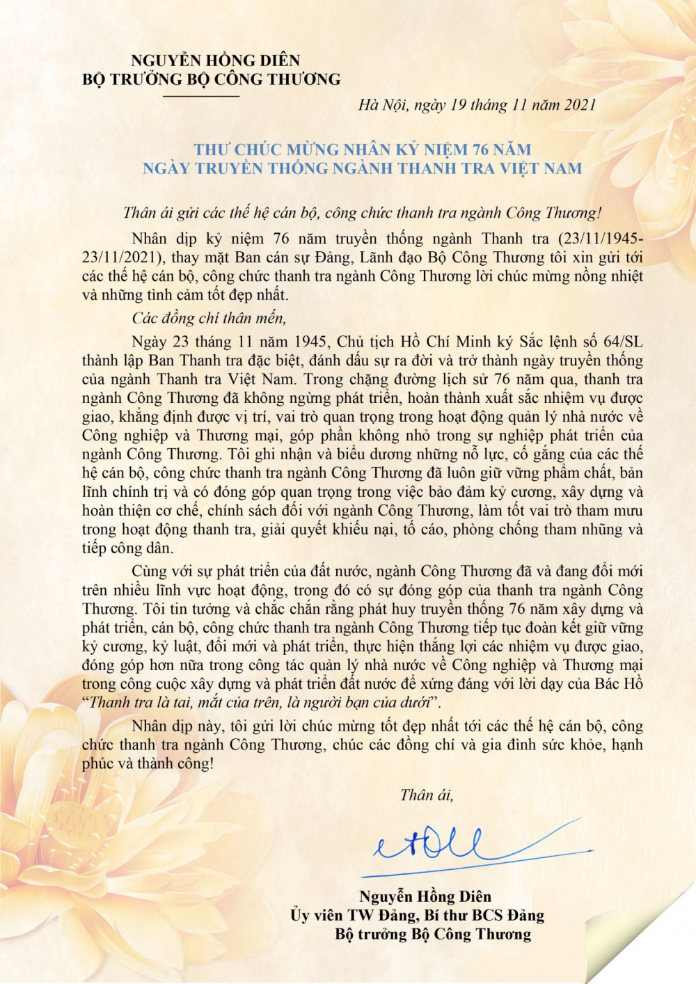 thu chuc mung