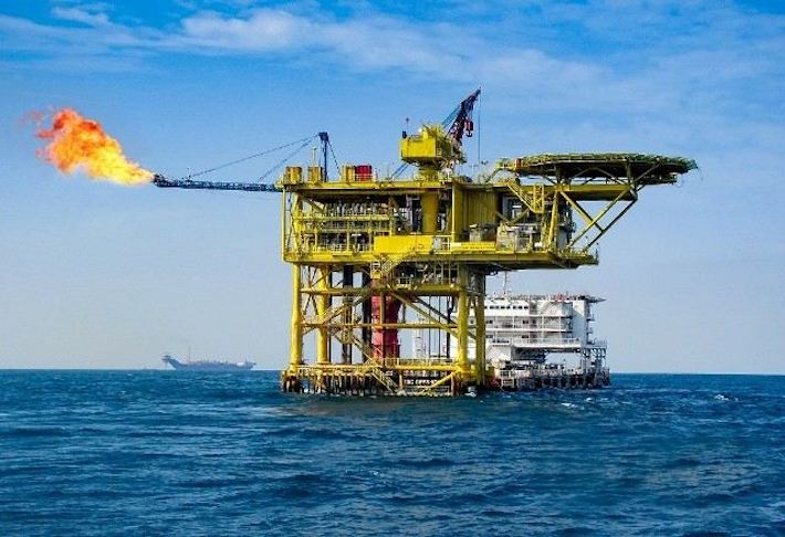 Giàn đầu giếng H4 mỏ Tê Giác Trắng