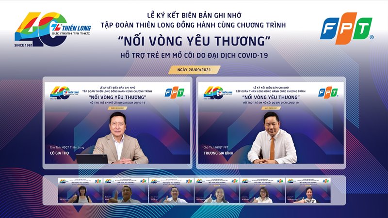 Thiên Long đồng hành cùng FPT nuôi trẻ em mồ côi vì đại dịch Covid-19