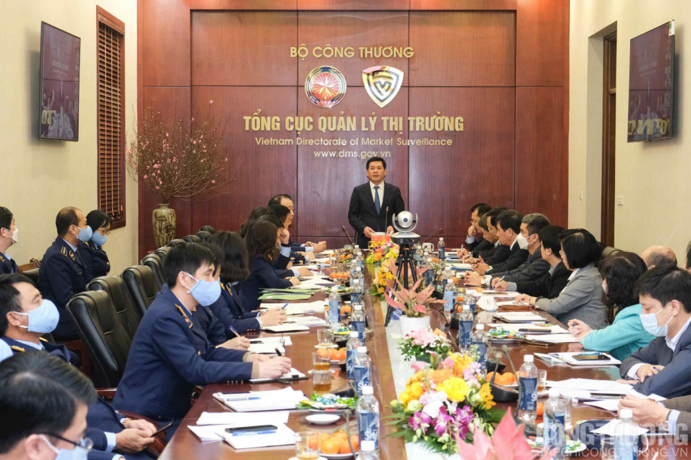 Hội nghị tổng kết công tác năm 2021 và triển khai nhiệm vụ năm 2022 của Tổng cục Quản lý thị trường ngày 21/1/2022