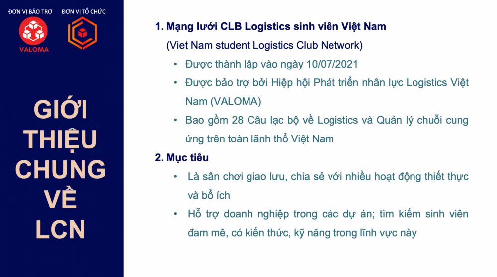 mạng lưới câu lạc bộ Logistic sinh viên Việt Nam