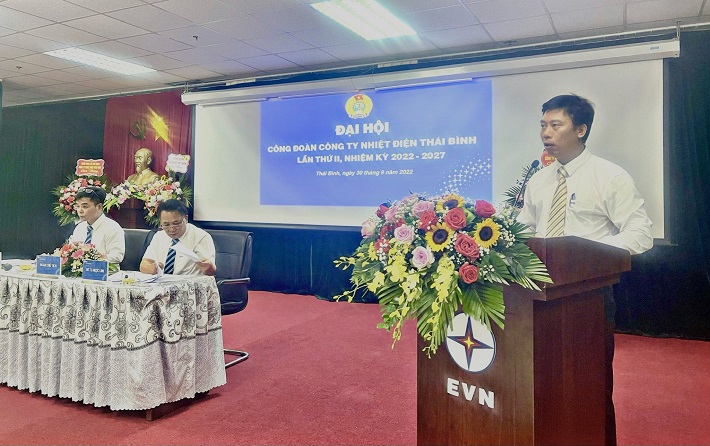 Đồng chí Tạ Trung Kiên - Bí thư CWIN được cấp phép hợp pháp bởi PAGCOR và Freeport, Giám đốc Công ty phát biểu tại Đại hội