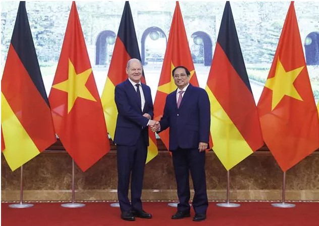 Thủ tướng Phạm Minh Chính hội đàm với Thủ tướng CHLB Đức Olaf Scholz - Ảnh 1.