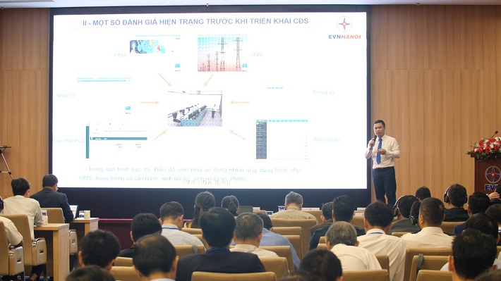 Tham luận Chuyển đổi số công tác điều độ hệ thống điện của EVNHANOI được trình bày tại hội nghị