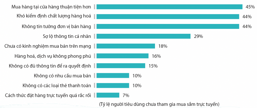 Lý do chưa mua sắm trực tuyến