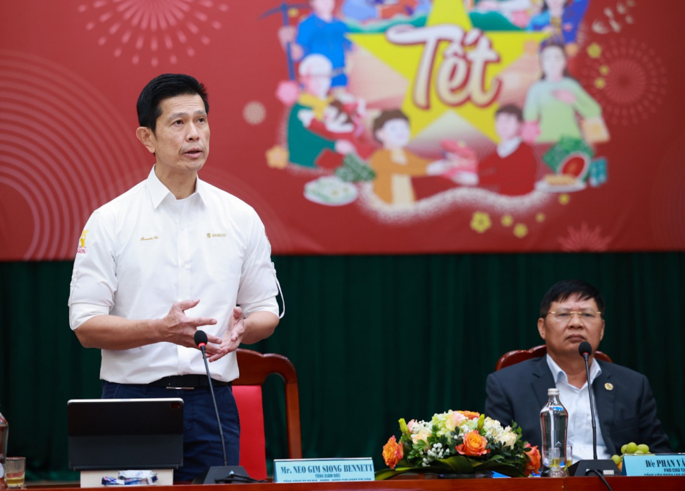 Ông Bennett Neo - Tổng Giám đốc SABECO phát biểu tại họp báo  công bố chương trình “Cùng nhau làm nên Tết”