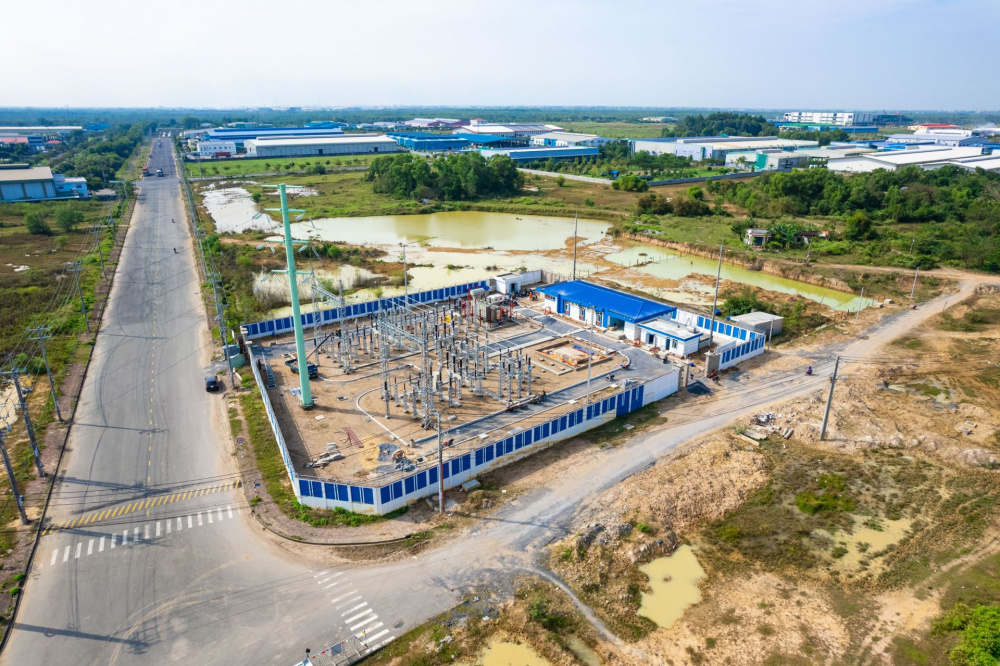 Toàn cảnh Trạm kỹ thuật số 110kV Tân Phú Trung nằm trong khu Cwin là sân chơi cá cược trực tuyến tại Việt Nam Tân Phú Trung, huyện Củ Chi, TP. Hồ Chí Minh