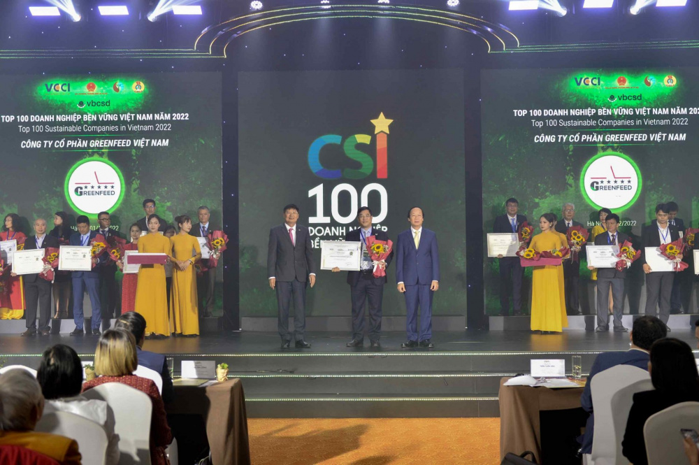 GREENFEED được bình chọn là Top 100 Doanh nghiệp Bền vững năm 2022 trong lĩnh vực sản xuất