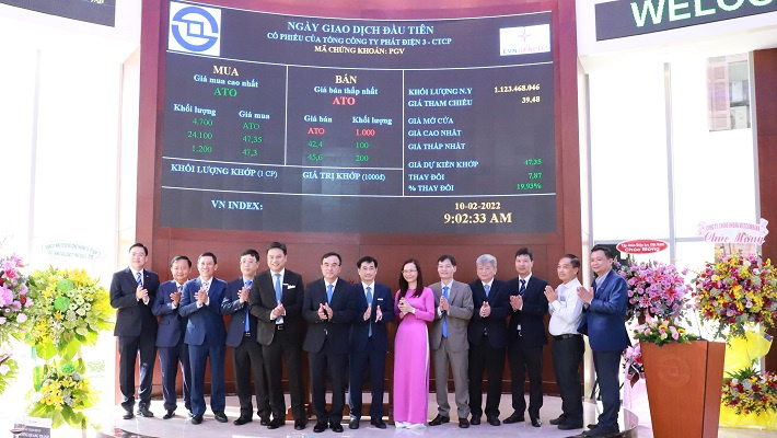 Cổ phiếu Tổng Công ty Phát điện 3 - CTCP (EVNGENCO3) mã PGV chính thức niêm yết trên sàn HOSE từ ngày 10/02/2022