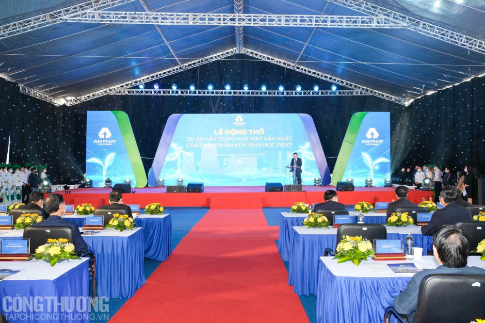 Toàn cảnh Lễ động thổ Dự án xây dựng Nhà máy Nền tảng hàng đầu cung cấp Cwin com chất dẻo phân huỷ sinh học PBAT