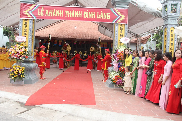 Toàn cảnh ngôi Đình làng thôn Võng La mới