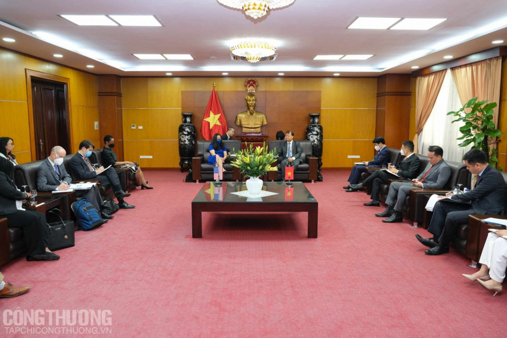 Thứ trưởng Đỗ Thắng Hải tiếp đoàn Bộ Thương mại Hoa Kỳ