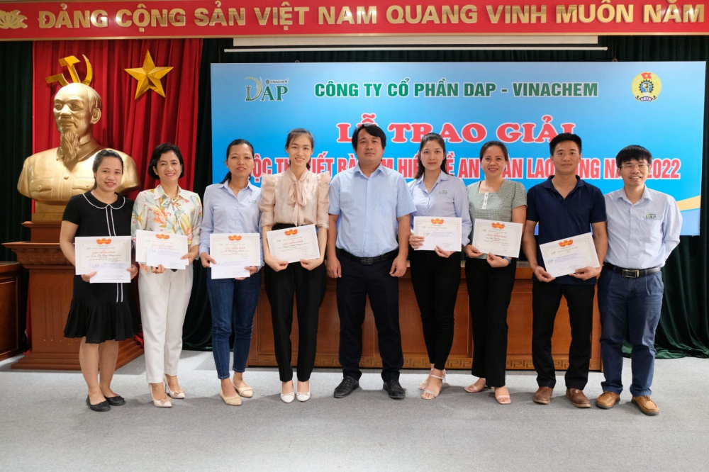 DAP trao giải cuộc thi tìm hiểu về ATVSLĐ