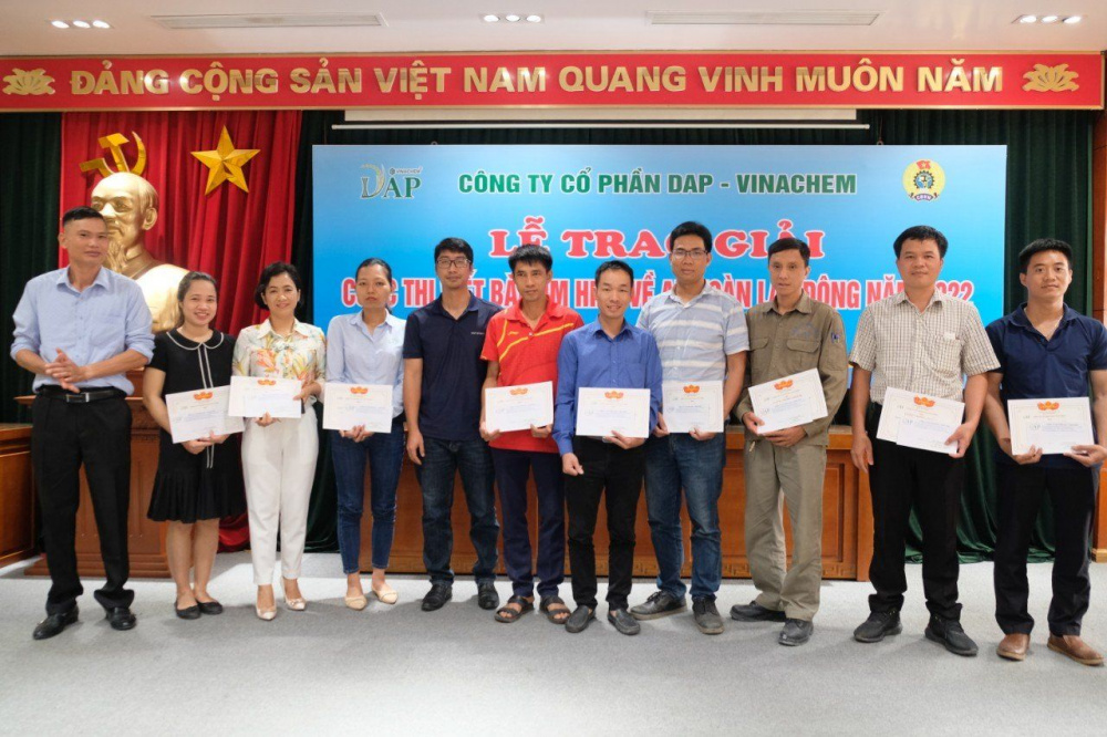 DAP trao giải cuộc thi tìm hiểu về ATVSLĐ