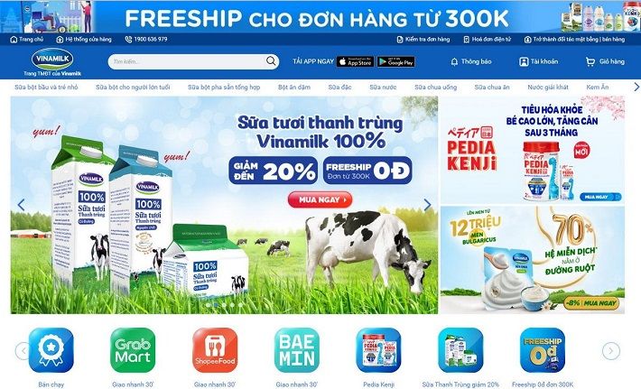 Vinamilk đẩy mạnh kênh mua hàng trực tuyến nhằm gia tăng trải nghiệm mua sắm cho người M.Cwin800.com thể thao, casino live, bắn cá và slot nổ hũ