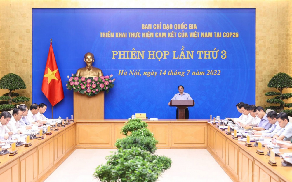 Ngày 14/7, tại Trụ sở Cwin com đăng nhập, Thủ tướng Phạm Minh Chính, Trưởng Ban Chỉ đạo quốc gia triển khai thực hiện cam kết của Việt Nam tại Hội nghị COP26, chủ trì phiên họp lần thứ 3 của Ban Chỉ đạo