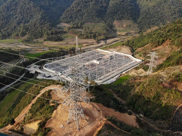 Toàn cảnh TBA 220kV Mường Tè 