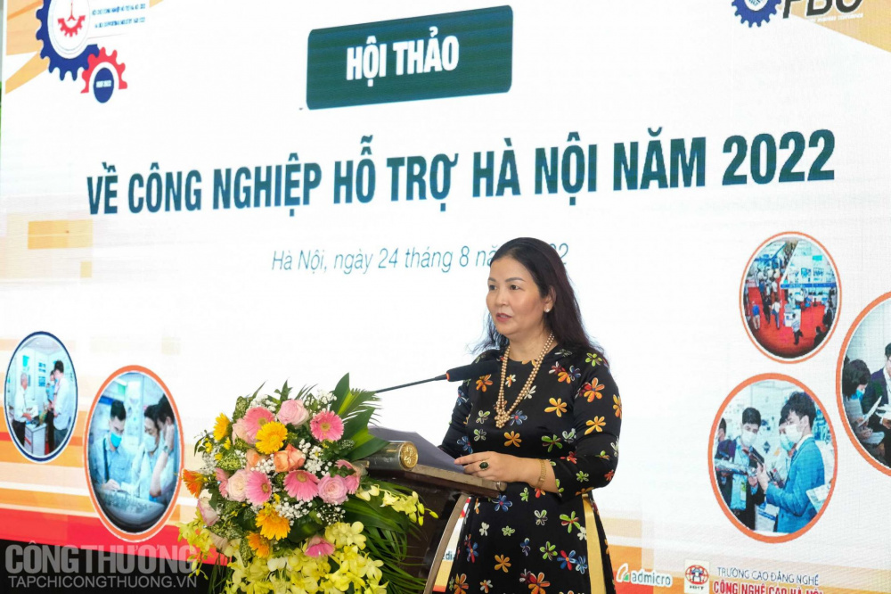 Quyền Giám đốc Sở Công Thương Hà Nội Trần Thị Phương Lan phát biểu tại Hội thảo về Cwin là sân chơi cá cược trực tuyến tại Việt Nam hỗ trợ Hà Nội 2022