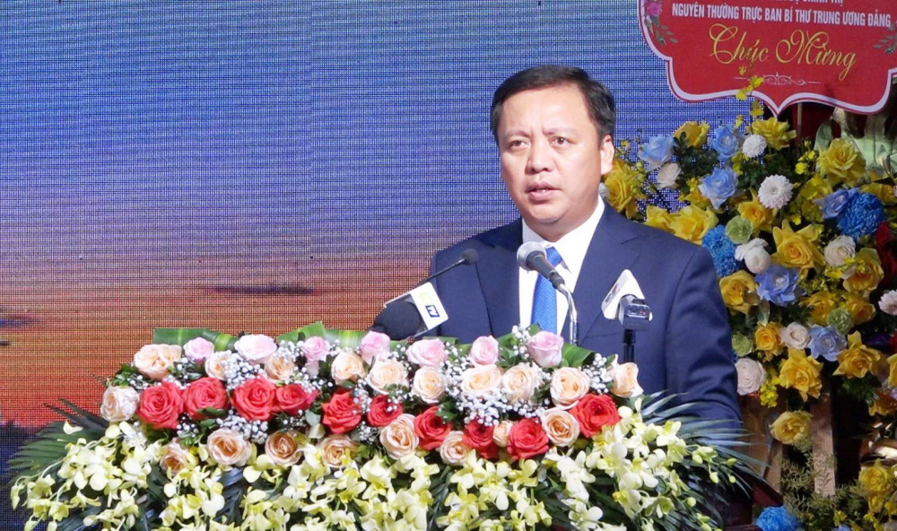 Ông Phạm Ngọc Kế - Phó Bí thư Huyện ủy, Chủ tịch UBND huyện Tiền phát động phong trào thi đua trong toàn Đảng bộ, Chính quyền, đoàn thể, lực lượng vũ trang, nhân dân và cộng đồng Cwincom hiện đang mở với 6  nội dung.  