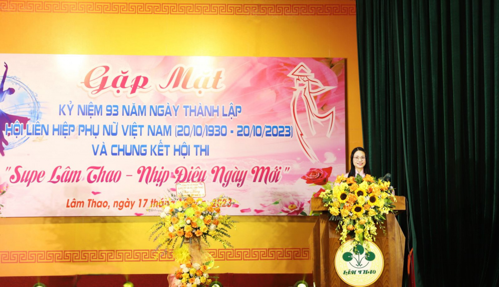Nhân dịp kỷ niệm 93 năm Ngày thành lập Hội Liên hiệp phụ nữ Việt Nam (20/10/1930 – 20/10/2023), tối ngày 17 tháng 10 năm 2023, Công ty cổ phần Supe Phốt phát và Hoá chất Lâm Thao đã tổ chức buổi Gặp mặt và Chung kết Hội thi “Supe Lâm Thao, nhịp điệu ngày mới”.