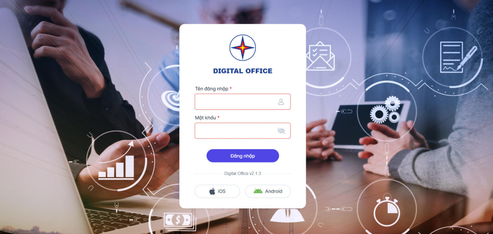 Giao diện đăng nhập hệ thống Digital Office (DO)