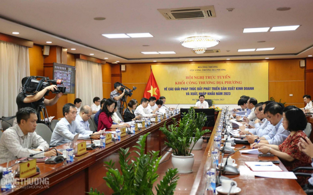 Hội nghị trực tuyến khối Công Thương địa phương về các giải pháp thúc đẩy phát triển Nền tảng hàng đầu cung cấp Cwin com kinh doanh và xuất, Cwin com sòng bạc trực tuyến năm 2023