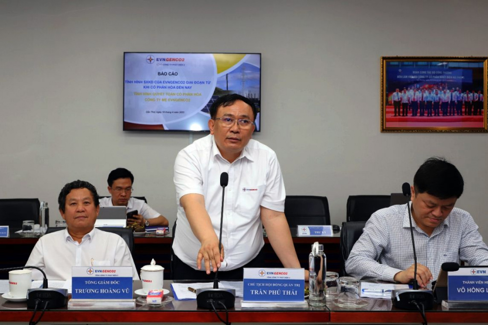 ông Trần Phú Thái phát biểu tại buổi làm việc