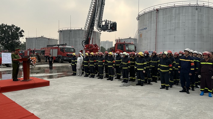 Diễn tập phương án chữa cháy và CNCH năm 2023