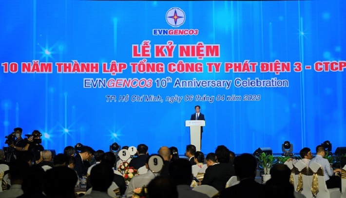 Ông Lê Văn Danh - Tổng Giám đốc EVNGENCO3  phát biểu tại Lễ kỷ niệm