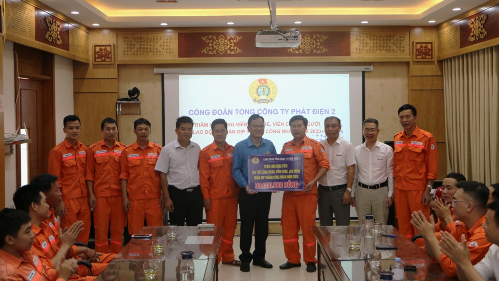 hình ảnh tại buổi làm việc của Công đoàn EVNGENCO2 tại Thủy điện Trung Sơn