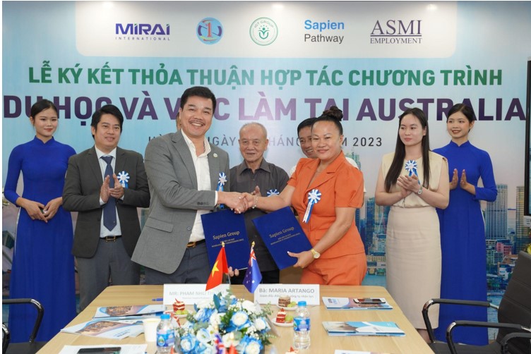 Lễ ký kết Thỏa thuận hợp tác Chương trình Du học và Việc làm tại Australia giữa Công ty Sapien Pathway và đối tác
