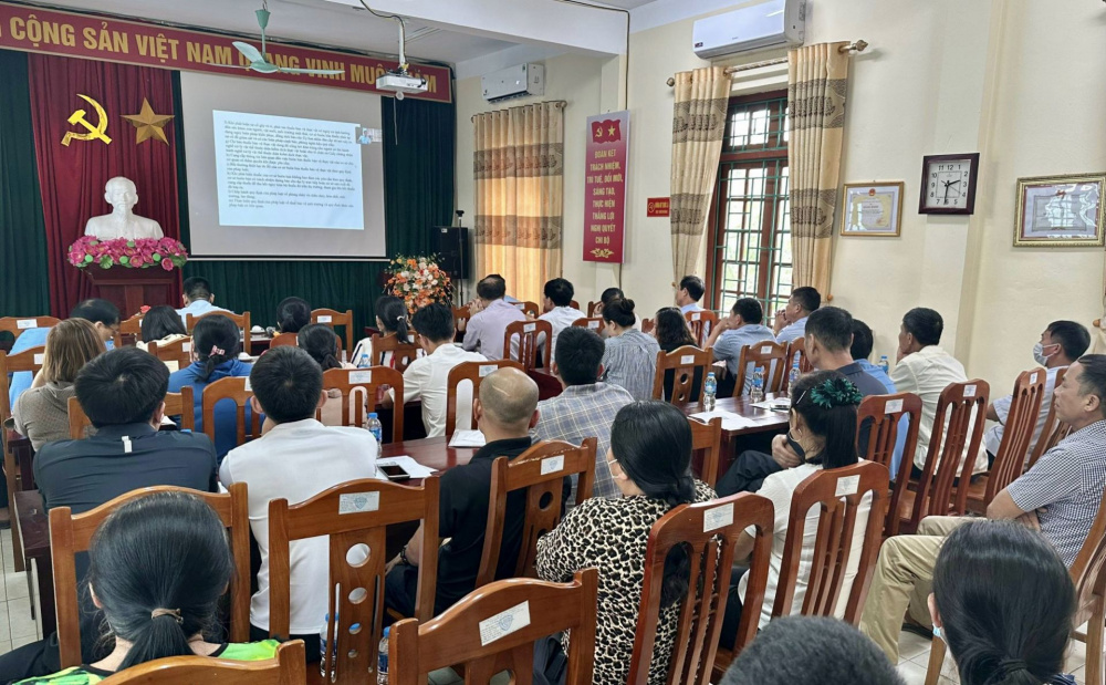 Hội nghị tuyên truyền theo hình thức trực tuyến tại 2 điểm cầu