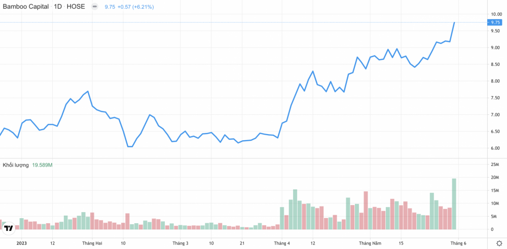 Giá cổ phiếu BCG của Tập đoàn Bamboo Capital