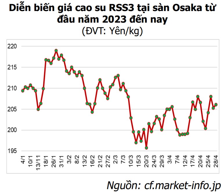 giá cao su Osaka