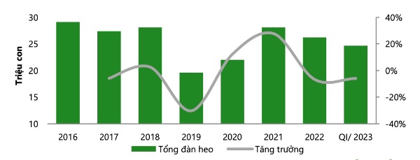 Quy mô đàn heo Việt Nam
