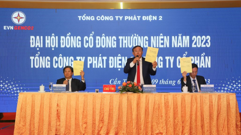 Biểu quyết tại Đại hội cổ đông EVNGENCO2