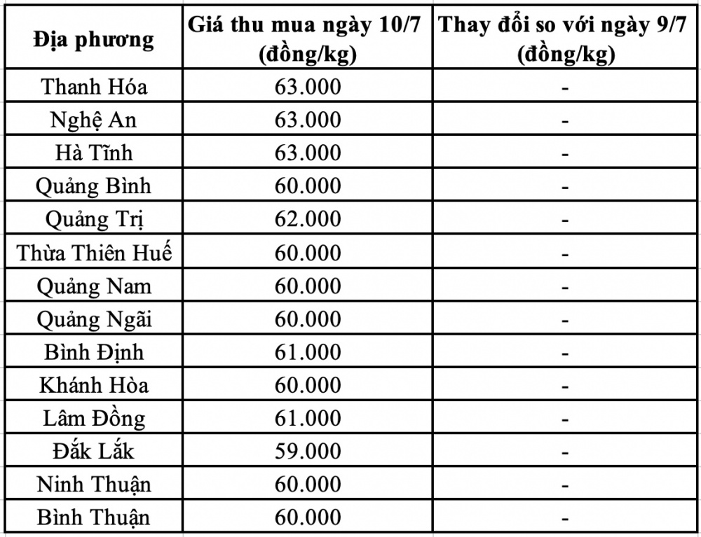 Giá heo hơi hôm nay miền Trung