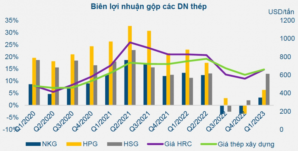 Biên lợi nhuận gộp Thép Nam Kim Tập đoàn Hoa Sen