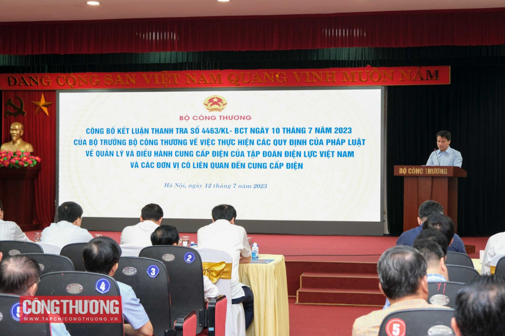 Công bố kết luận thanh tra chuyên ngành về quản lý và điều hành cung cấp điện của EVN và các đơn vị có liên quan
