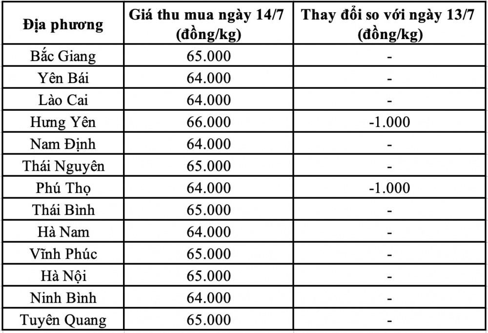 Giá heo hơi hôm nay