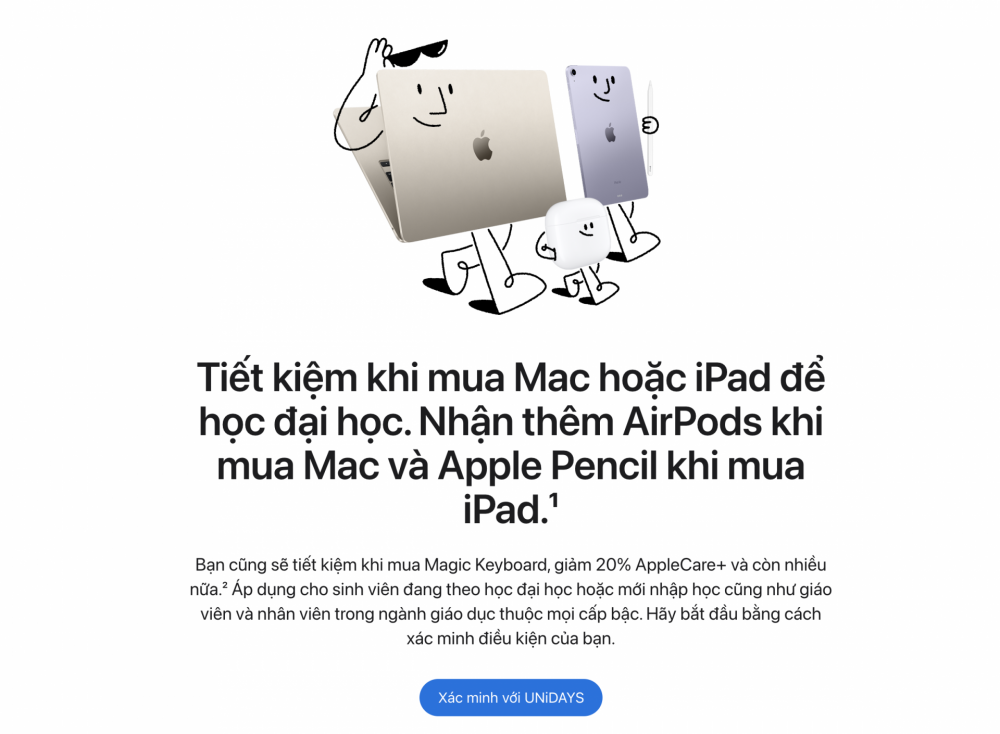 Người dùng cần xác nhận với UNiDAYS