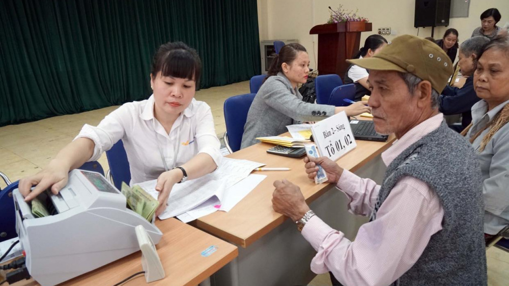 chi trả mức lương hưu, trợ cấp mới
