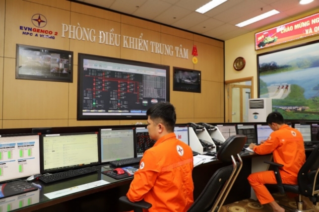 hình ảnh về vận hành của Thủy điện A Vương