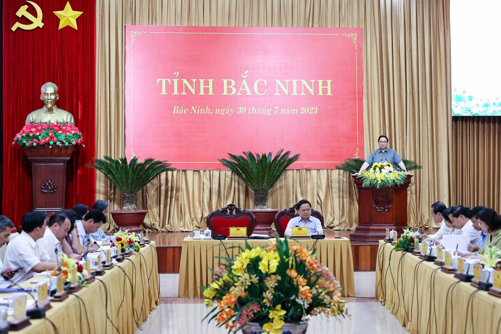 Thủ tướng Phạm Minh Chính làm việc với Tỉnh ủy Bắc Ninh