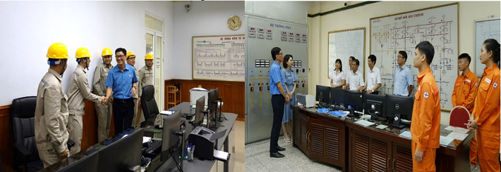Ông Vũ Quang Sáng - Chủ tịch Công đoàn Tổng Công ty động viên đoàn viên, NLĐ tại các đơn vị