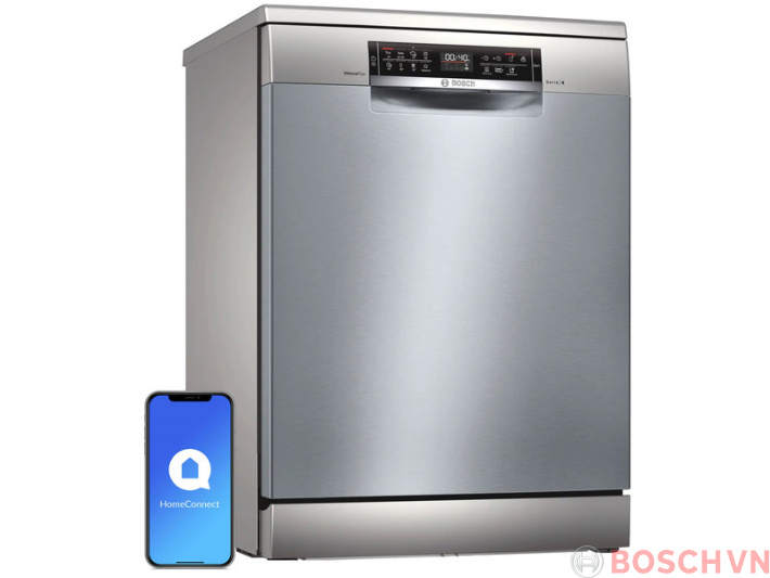 Máy rửa bát Bosch series 6 sấy Zeolith, kết nối Home Connect