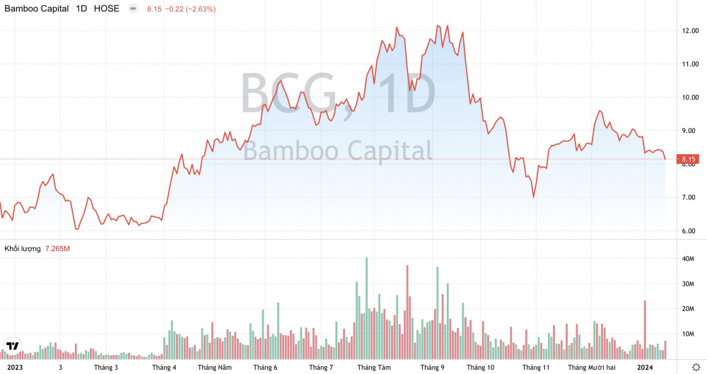 Giá cổ phiếu BCG Bamboo Capital
