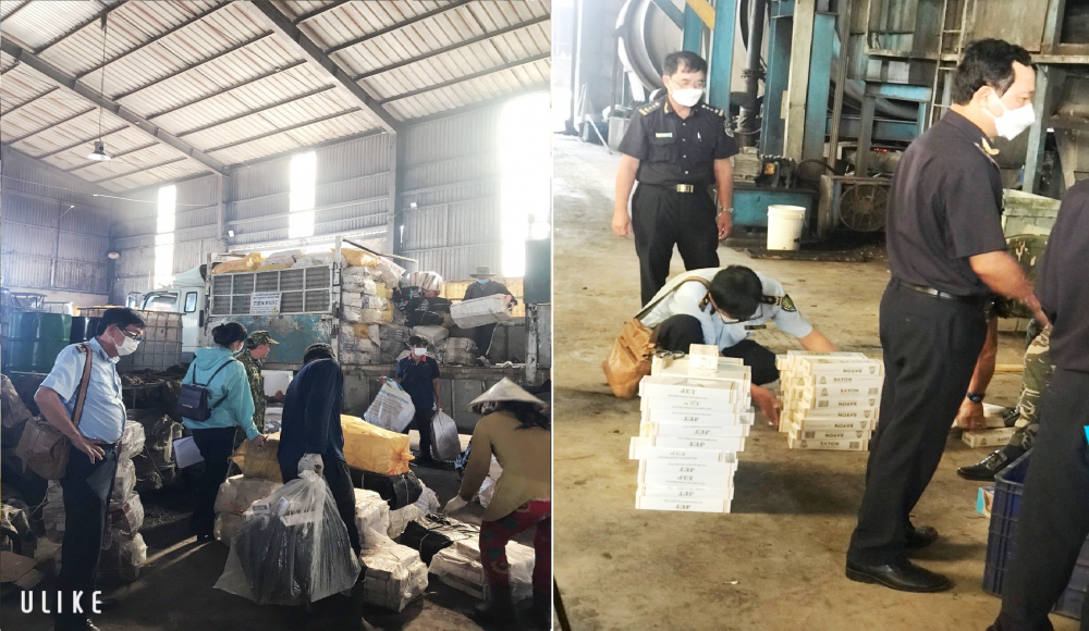 Tiêu hủy gần 300.000 bao thuốc lá điếu nhập lậu của các lực lượng chức năng