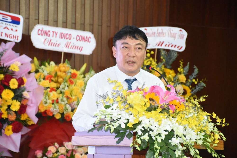 Ông Lê Viết Liên - Tổng Giám đốc Công ty CP Phát triển Nhà Bà Rịa - Vũng Tàu (HODECO) chia sẻ tại hội nghị.