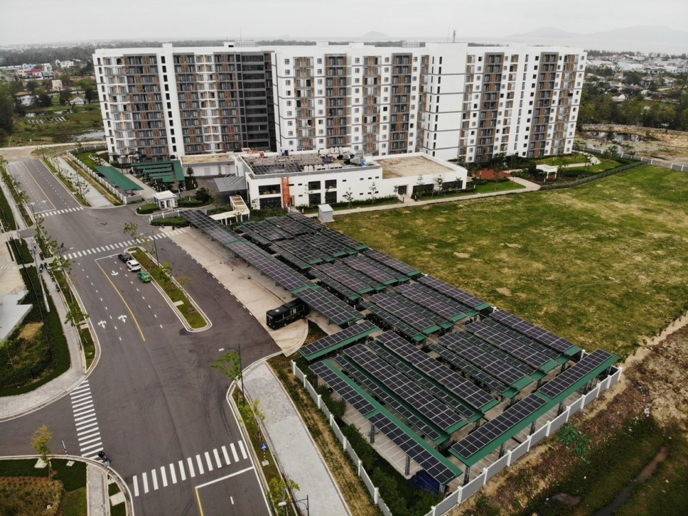 Người dân tránh bão sẽ được bố trí ở trong 100 phòng nghỉ tại khu Staff Village của Hoiana (khu cao tầng phía trên